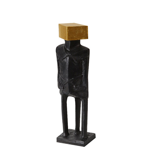 Golden block figure decoration