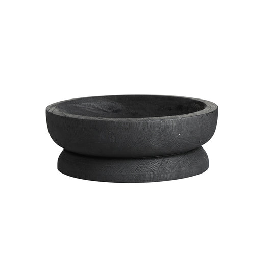 Drum Shaped Wooden Tub Black