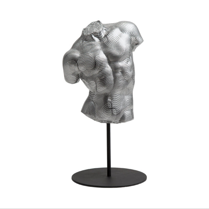 Half-body rounded seat sculpture