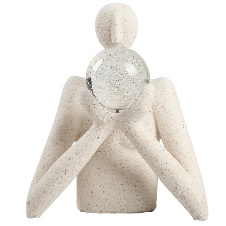 Ball Held by Hand Decor