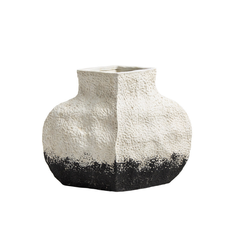 Black and white ink vase