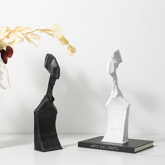 Flat man ornament black