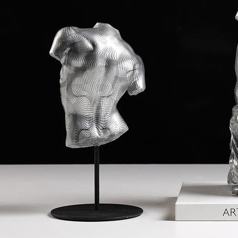 Half-body rounded seat sculpture