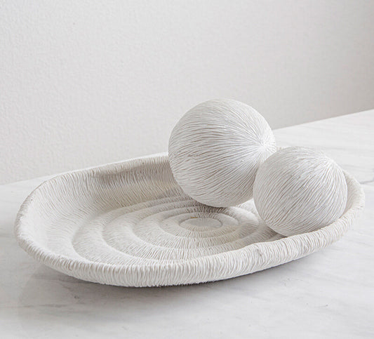 White Coral grain resin bowl