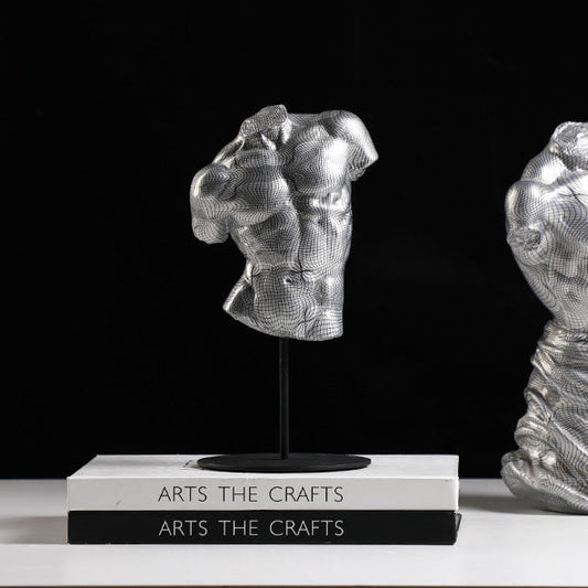 Half-body rounded seat sculpture