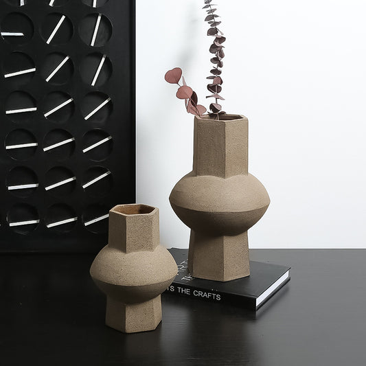 Round-bellied hexagonal vase