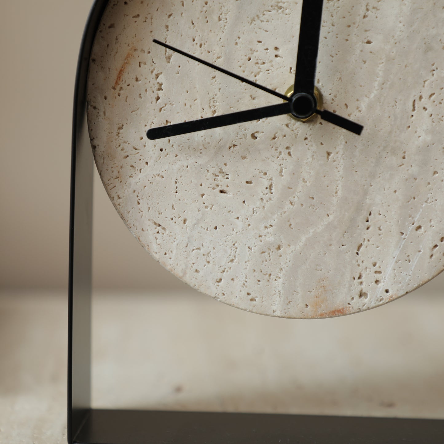 Travertine Table Clock