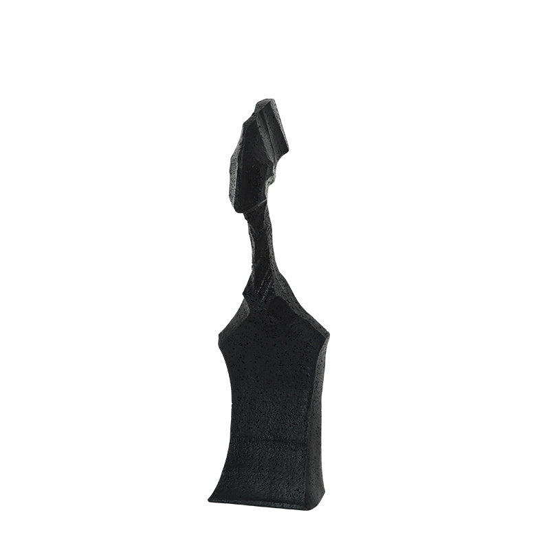 Flat man ornament black