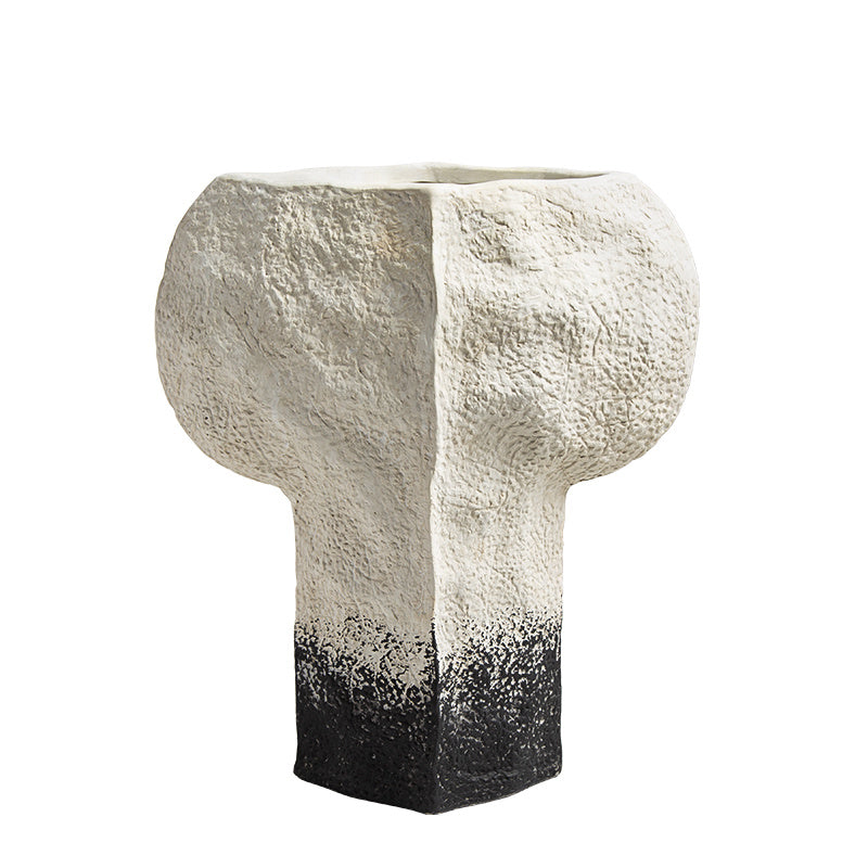 Black and white ink vase