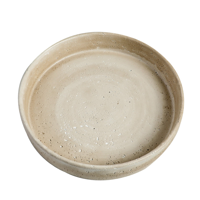 Travertine Pattern Round Edge Plate