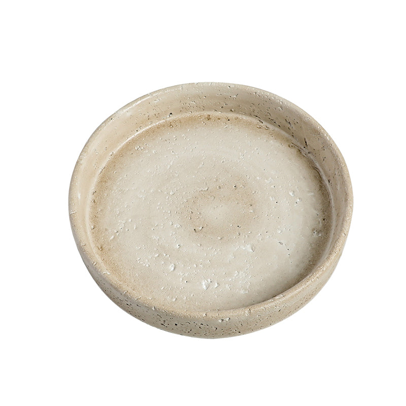 Travertine Pattern Round Edge Plate