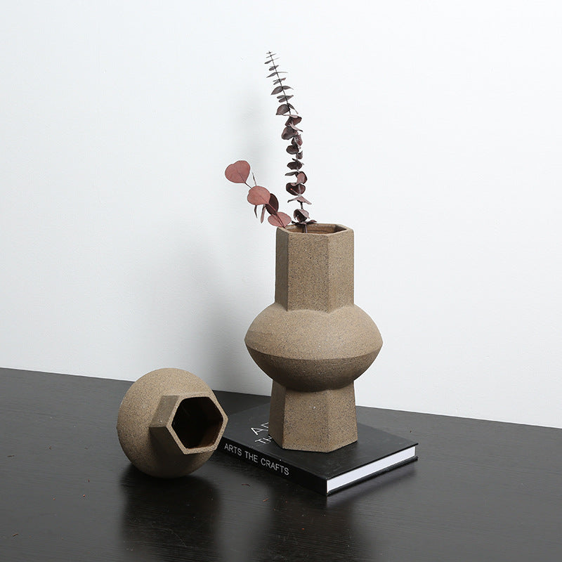 Round-bellied hexagonal vase