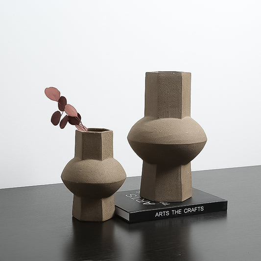 Round-bellied hexagonal vase